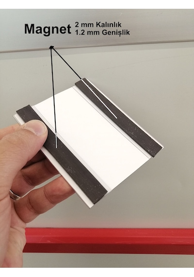 10 Ad Mıknatıslı C Tipi 8x10 Cm Depo Ürün Etiketlik Şeffaf Magnet