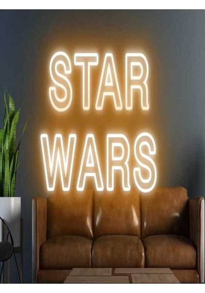 Star Wars Yazılı Neon Tabela Turuncu