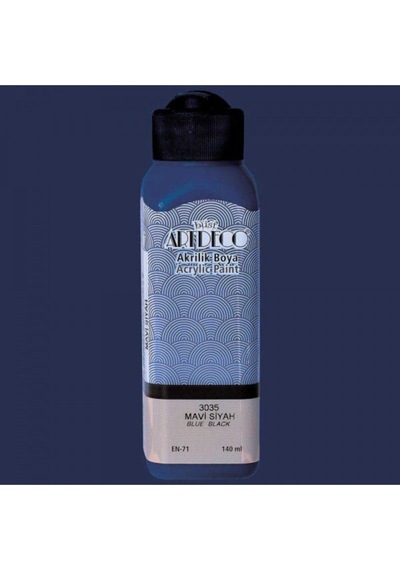 : Akrilik Boya : 140 Ml : Mavi Siyah 3035 No Color