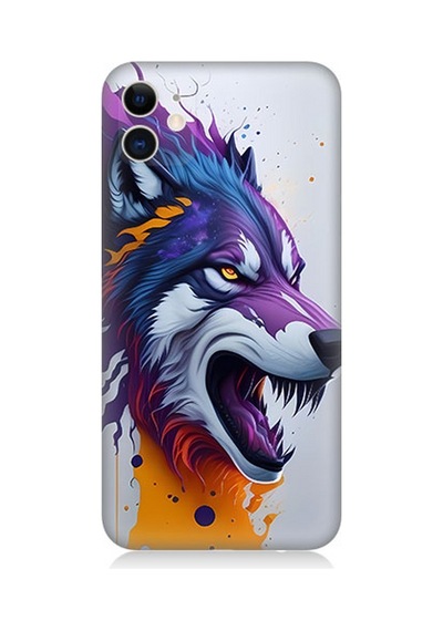 Apple Uyumlu iPhone 11 Silikon Kılıf Kızgın Savaşçı Kurt