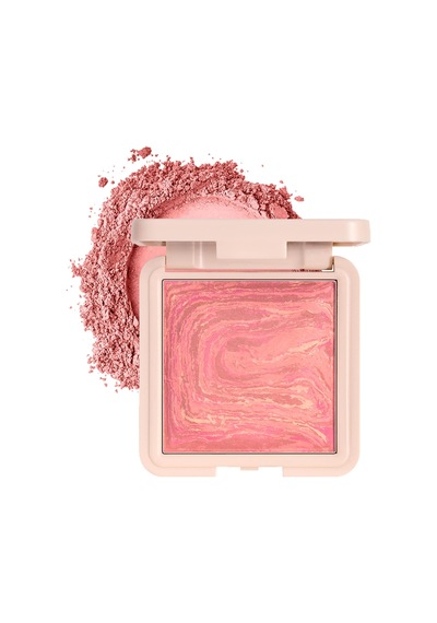 Cosmetics Marble Baked Blusher Fırınlanmış Allık & Aydınlatıcı - 04 Rosy Rose Çok Renkli