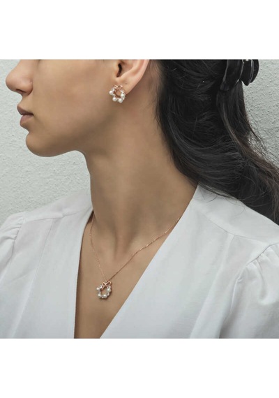 Casera's Gümüş İnci Kurdele Kadın Set Csr2184111 Gümüş