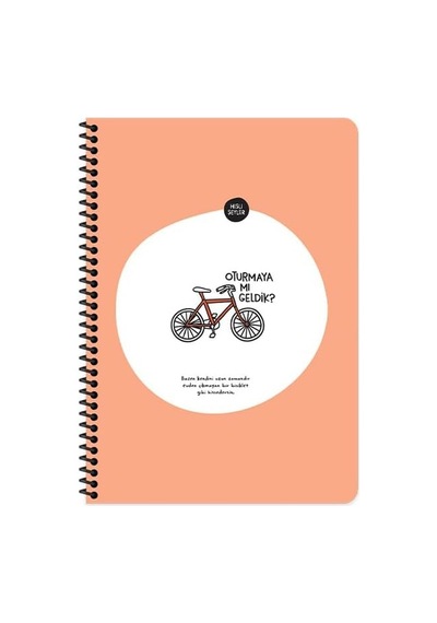 A4 80 Yaprak Çizgili Spiral Stickerli Defter Oturmaya Mı Geldik