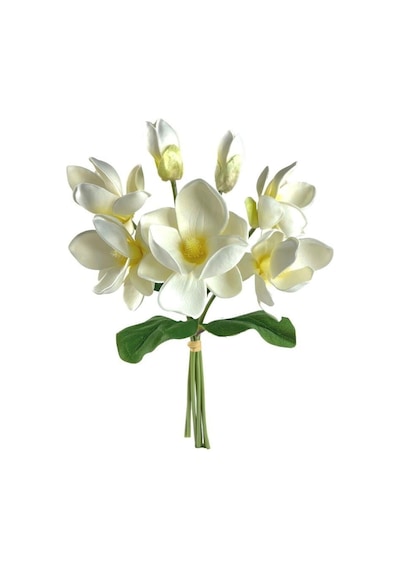 Yapay Çiçek Manolya Letex Eva Magnolia 33Cm Beyaz Krem
