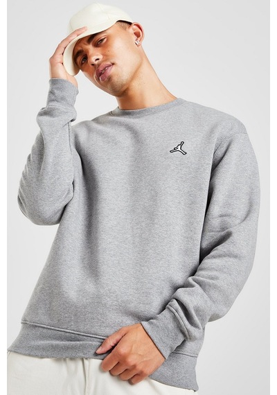 Nike Jordan Essentials Men's Fleece Crew Erkek Sweatshirt Gri Gri