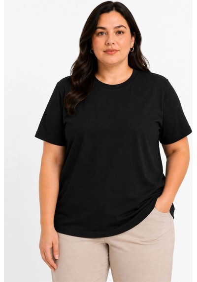 Wear Vexel Kadın Battal Big Size Basic Tişört Bisiklet Yaka Rahat Kalıp T-shirt - Siyah Çok Renkli Wear Vexel Kadın Battal Big Size Basic Tişört Bisiklet Yaka Rahat Kalıp T-shirt - Siyah Çok Renkli
