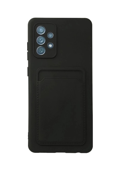 Samsung Galaxy A72 Uyumlu Kılıf Kelvin Kartvizitli Silikon - Siyah