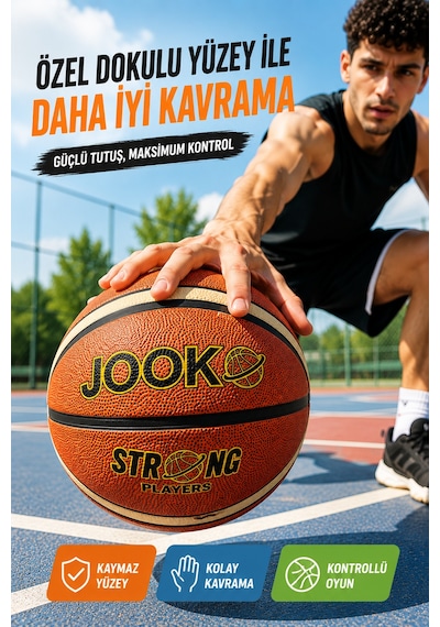 7 Numara Basketbol Topu Kaymaz Yüzey İç Dış Saha Kullanımına Uygun Antrenman Ve Maç Topu