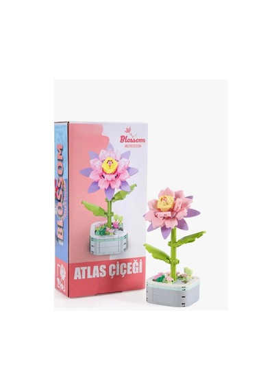 Bloklardan Atlas Çiçeğim 162 Parça 20cm İnşa Edilebilir Dekoratif Çiçek Eğitici Yapı Oyun Seti