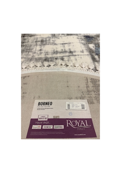 Borneo 2464a 160x230 Oval Gri Halı