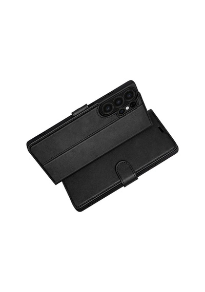 Samsung Galaxy S26 Ultra Uyumlu Kapaklı Cüzdanlı Kartvizitli Telefon Kılıfı Deri Cüzdan Siyah