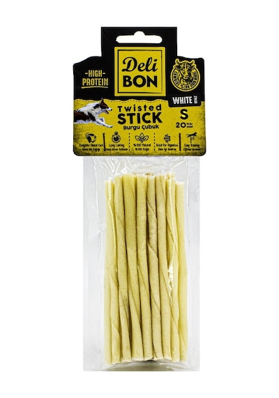 Delibon Deri Twisted Stick S Burgu Çubuk Beyaz 20'li