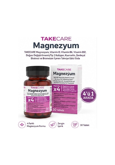 Takecare Magnezyum Takviye Edici Gıda 30 Tablet