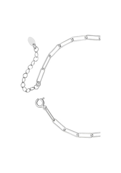 925 Ayar Gümüş Unisex Ataç Zincir Erkek Bileklik Gümüş