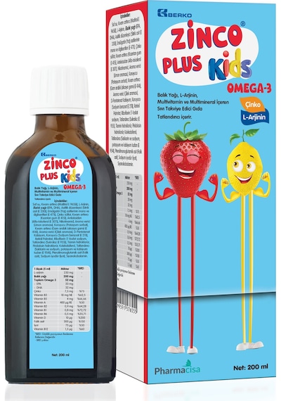 Berko Zinco Plus Kids Şurup 200 ML
