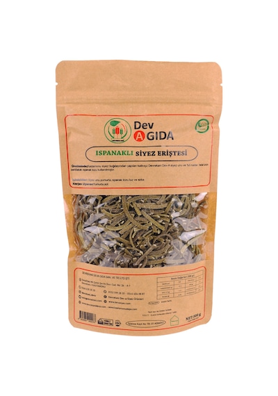 Ispanaklı Siyez Eriştesi 500 G (Aç-Kapa Ambalaj)