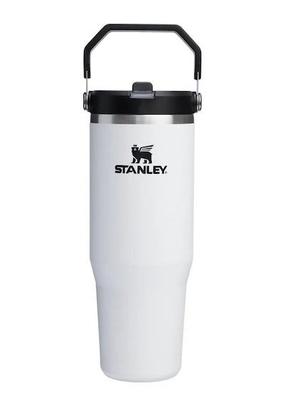 Stanley The Iceflow Flip Straw Pipetli Termos Bardak 0.89 Lt / Chalk Beyaz