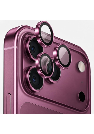 İphone 18 Pro Max İle Uyumlu Cl-07 Safir Lens Koruyucu Mor