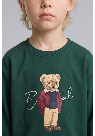 Defacto Ayı Baskılı Sweatshirt Ve Eşofman Altı 2li Takım Erkek Bebek I3308a526wngn536 Yeşil-gn536