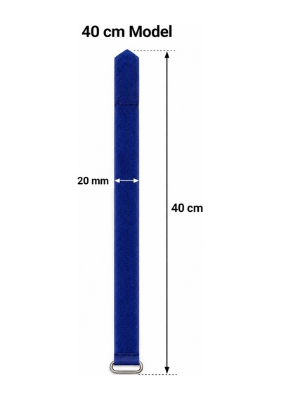 10'lu Cırt Kablo Bağı - 20mm 40 Cm Mavi