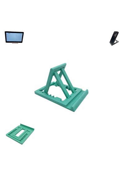 Özel Üretim Katlanabilir & Ayarlanabilir 7 Kademeli Telefon Tablet Standı Tablet Telefon Tutucu Yeşil
