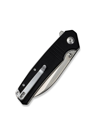 Sencut Skarnax Flipper & Thumb Stud Knife Black G10 Handle Kamp Çakı Siyah