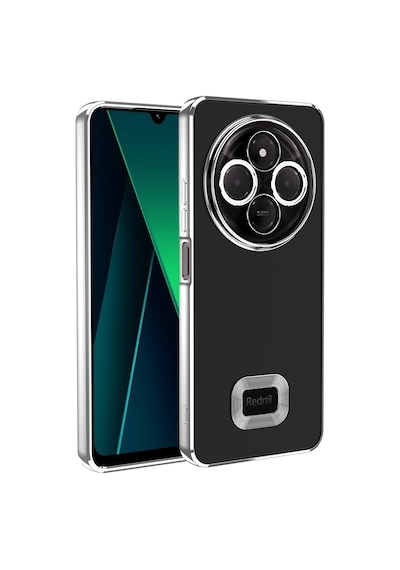 Zore Redmi 14c 4g Kılıf Kamera Korumalı Logo Gösteren Ogaa Omega Kapak - Siyah