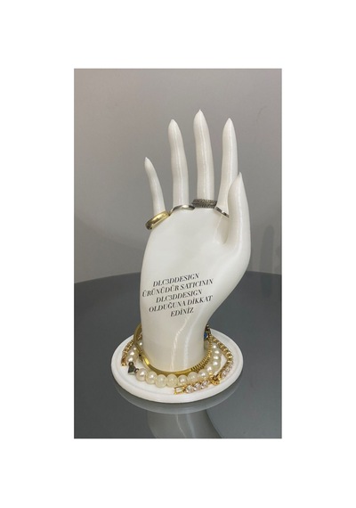 18 Cm Dekoratif Beyaz El Takı Mankeni, Yüzük Standı, Ürün Sergileme Standı, Organizer