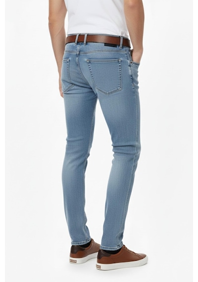 Erkek Silim Fit Jeans Model Pantolon 310 Bgl-st04976 Buz Mavi