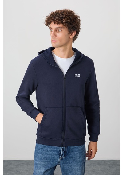 Air Jones Tommy Life Hector Lacivert Şardonlu Erkek Sweatshirt - 88139 Lacivert