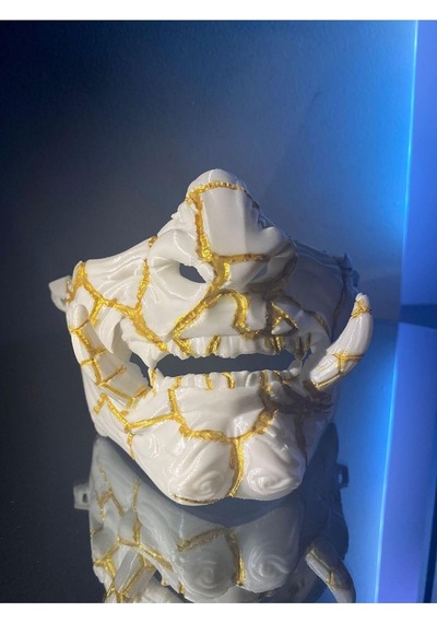 Kintsugi Oni Maskesi, Samurai Oni Mask, Samuray Maskesi, Onimask2