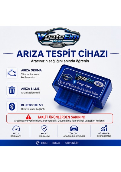 Vgateelm Mini Bluetooth 5.1 Yeni Nesil Arıza Tespit Cihazı