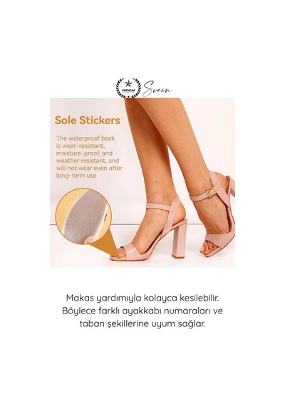 Tabanbandı Ayakkabı Taban Kaydırmaz Ped 4 Adet Şeffaf Yapışkanlı Topuklu Stiletto Babet Kösele Sert