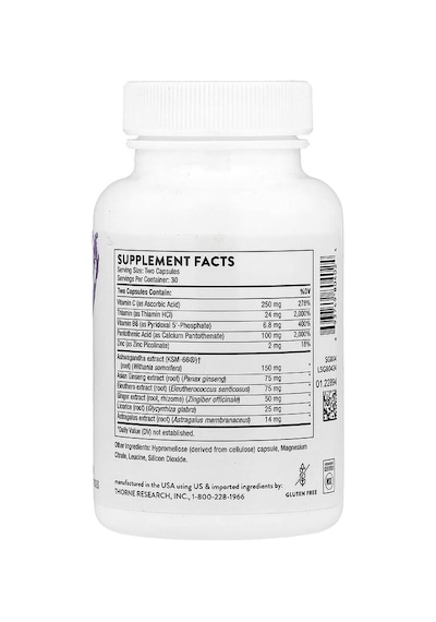 Thorne, Stress Balance With As-hw-aga-ndha And Ginseng, 60 Capsules