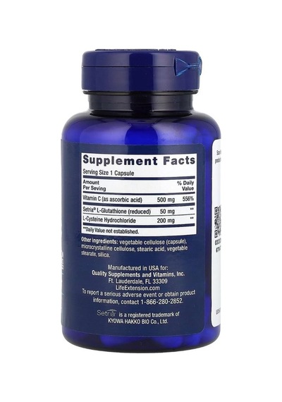 Life Extension Glutathione Cysteine & C 100 Kapsül