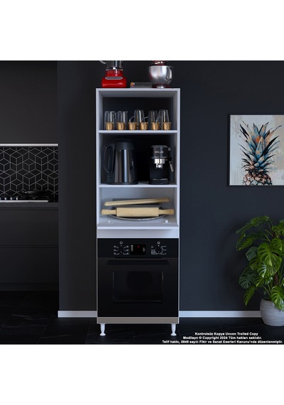 Elit Silva 59,6 Cm X 192,2 Cm X 56 Cm Tek Kapaklı Ankastre Fırın Dolabı Beyaz