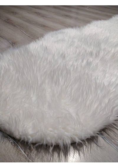 Yamalıhome Peluş Halı Apost Beyaz 75 x 200Cm Post Halı