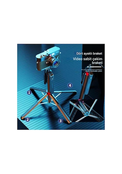 Q185 Akıllı Yüz Takip Özellikli Kameralı Kumandalı Canlı Yayın Selfi Çubuğu Gimbal Tripod 1.8m Otomatik Dönme Tripod Aı İzleme Çekim Q185 Akıllı Yüz Takip Özellikli Kameralı Kumandalı Canlı Yayın Selfi Çubuğu Gimbal Tripod 1.8m Otomatik Dönme Tripod Aı İzleme Çekim