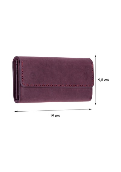 Bloominbag Aura Burgonya Hakiki Deri İphone 18 Pro Max Telefon Bölmeli Kadın Cüzdanı bordo