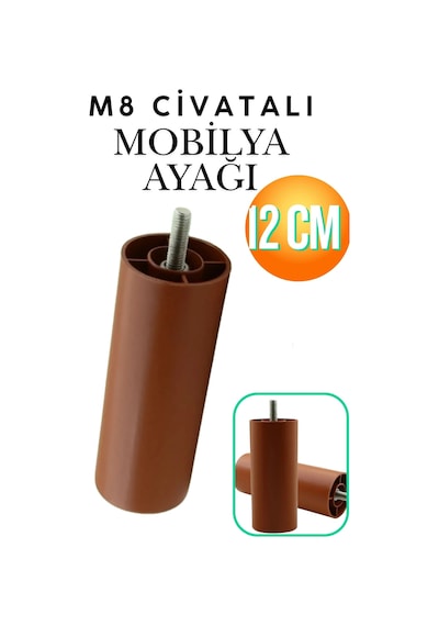Mobilya, Kanepe, Koltuk Ve Baza Yükseltici M8 Civatalı Destek Ayağı Kahve, 12 Cm 12 Santim Mobilya Ayağı Kahverengi Ayak Kahverengi Kahverengi Mobilya, Kanepe, Koltuk Ve Baza Yükseltici M8 Civatalı Destek Ayağı Kahve, 12 Cm 12 Santim Mobilya Ayağı Kahverengi Ayak Kahverengi Kahverengi