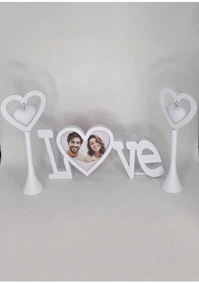 Romantik Masa Dekoru Sevgililer Günü -beyaz - Yemek Masası Dekoru-hediyelik