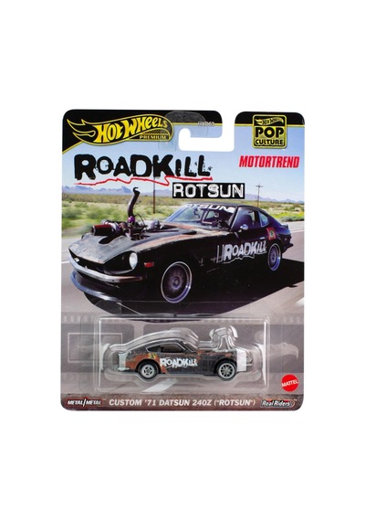 Hot Wheels Premium Pop Culture Roadkill Rotsun Custom 71 Datsun 240z 1:64 Mavi
