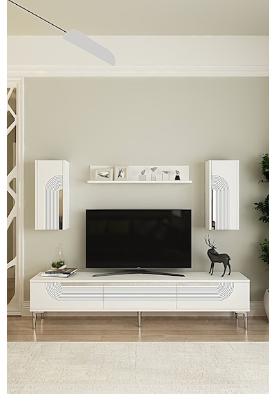 Tvr1803bs - Meyra Tvr180 Ünitesi Takım Beyaz-sılver 180cm Beyaz-sılver