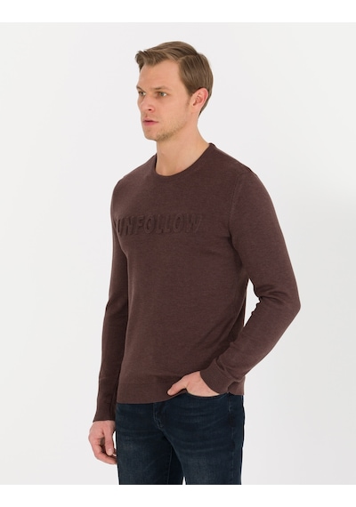 Pierre Cardin Erkek Açık Kahverengi Triko Kazak 50259797-vr160 Açık Kahverengi