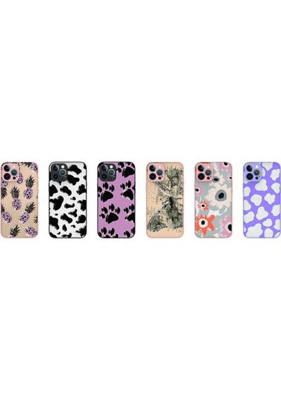 Apple Uyumlu  iPhone 12 Pro Max Kılıf Desenli Kamera Korumalı Parlak Zor