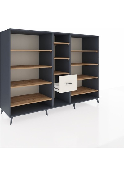 Kronos Dolap 11 Raflı 3 Çekmeceli 220x59x163 Antrasit-çam/aytaşı Antrasit-çam/aytaşı Kronos Dolap 11 Raflı 3 Çekmeceli 220x59x163 Antrasit-çam/aytaşı Antrasit-çam/aytaşı