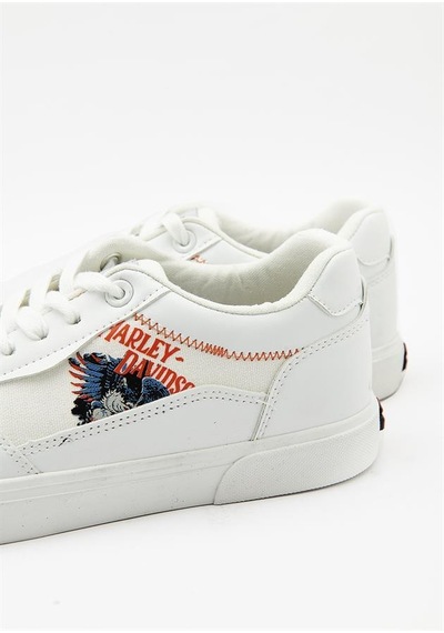 Harley Davidson 023m100380 Orlando White/tekstil Deri Erkek Sneaker 001