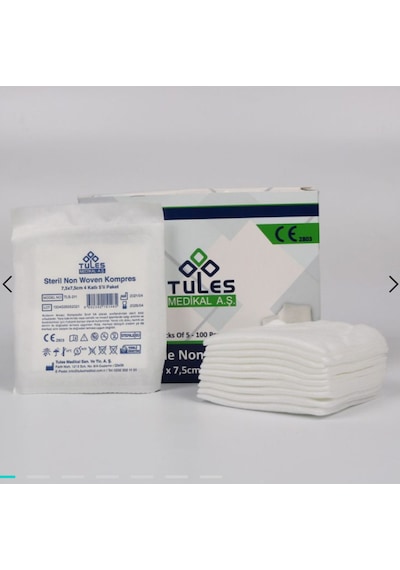 Tules 7,5x7,5 Nonwoven Steril Emici Kompres 10 Kutu 1000 Adet