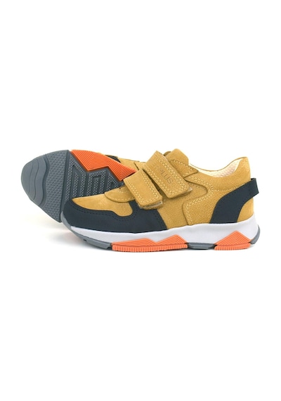 Rakerplus Hakiki Deri Sarı Siyah Çocuk Sneakers Spor Ayakkabı