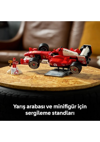 LEGO® Icons Ferrari F2004 ve Michael Schumacher 11375 - Yetişkinler için Sergileme Standı İçeren Model Yapım Seti (735 Parça)